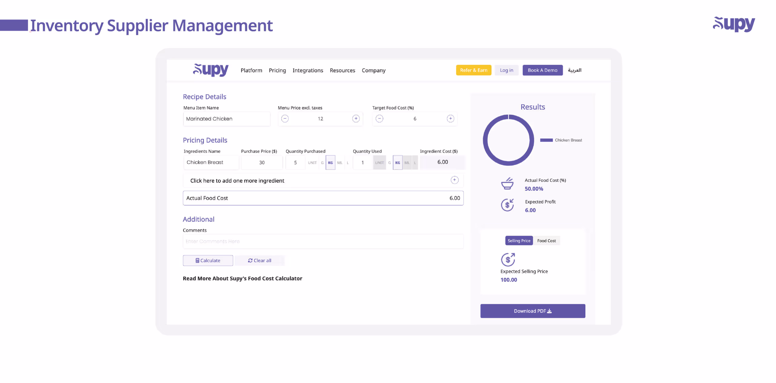 Smart Ordering and Supplier Management