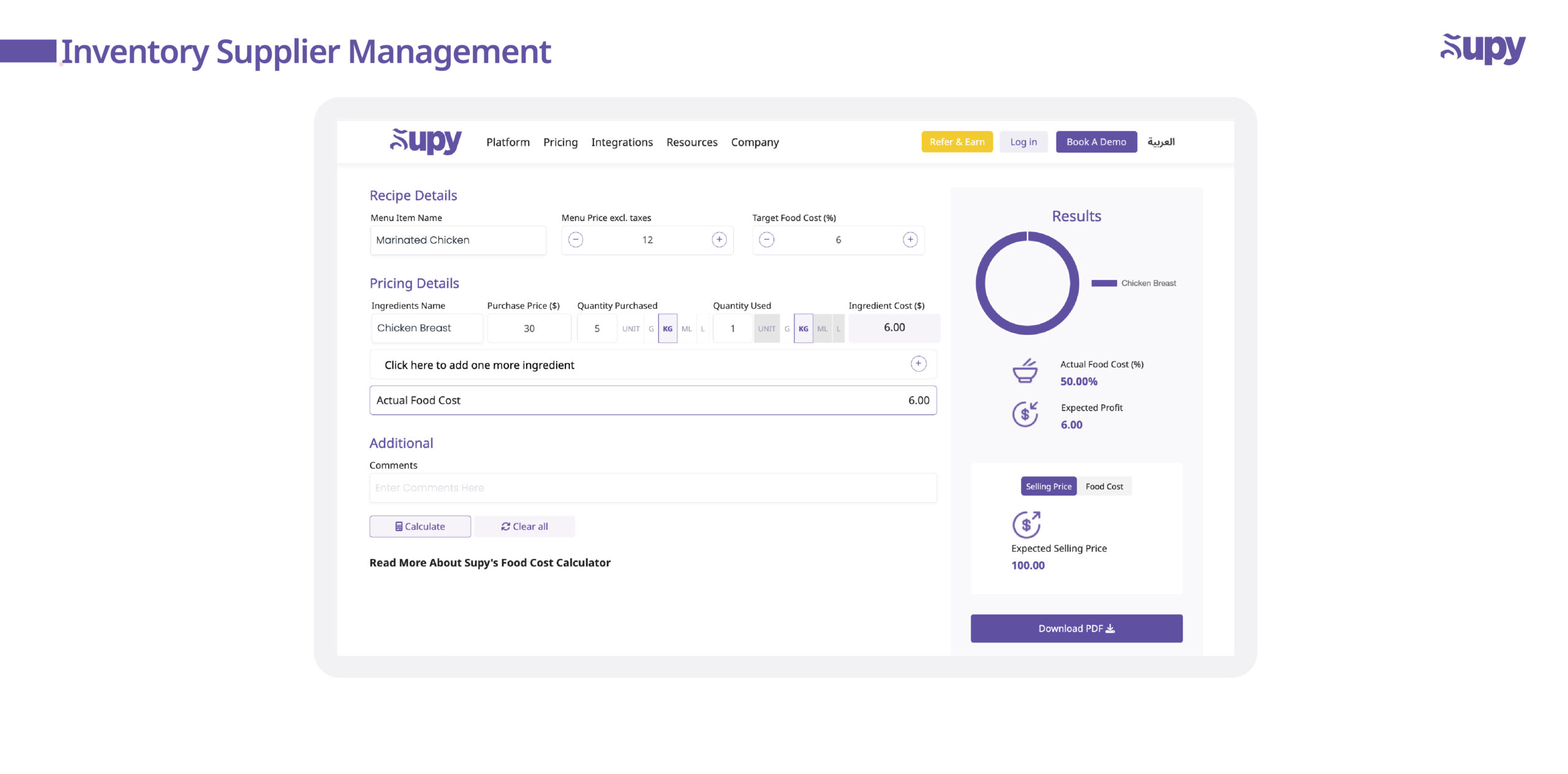 Smart Ordering and Supplier Management