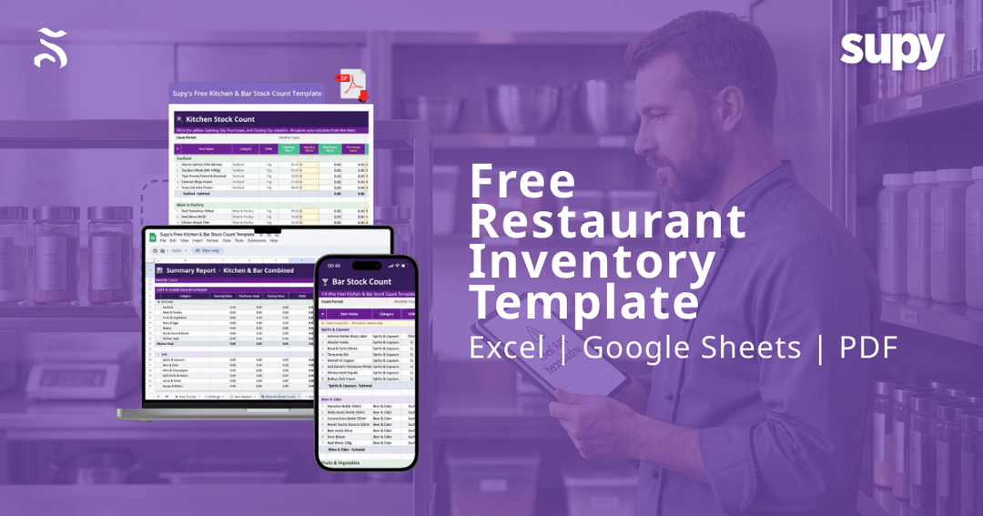 free☝️ catering inventory spreadsheet template... Free Restaurant Inventory Template (Excel, Google Sheets, PDF) | Supy