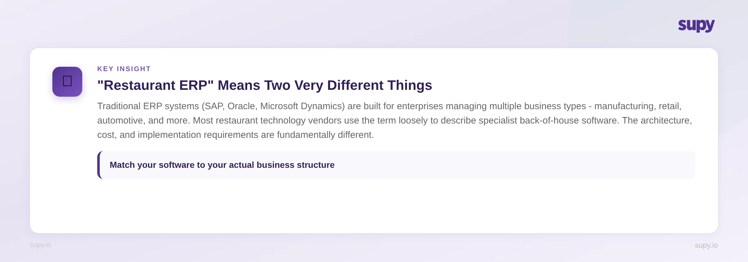 Key Insight: What Restaurant ERP Actually Means