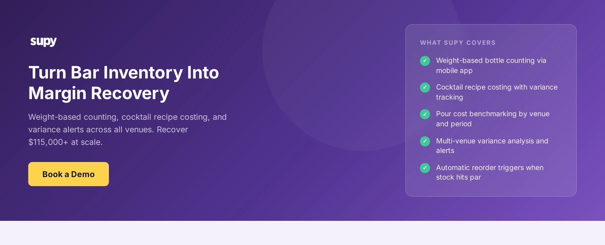 Book a demo with Supy