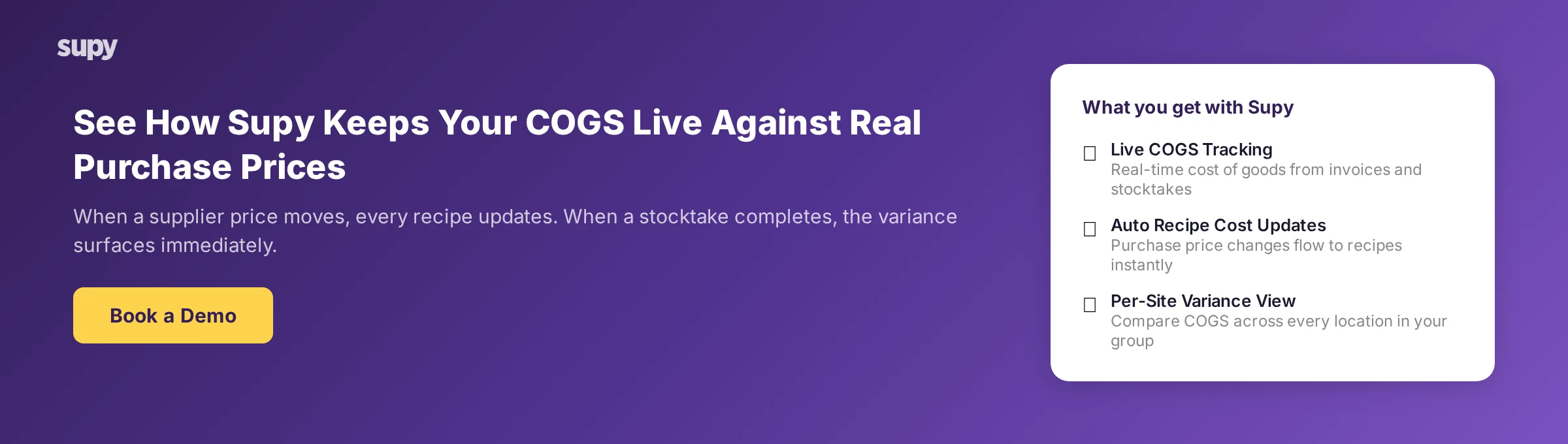 Book a demo with Supy