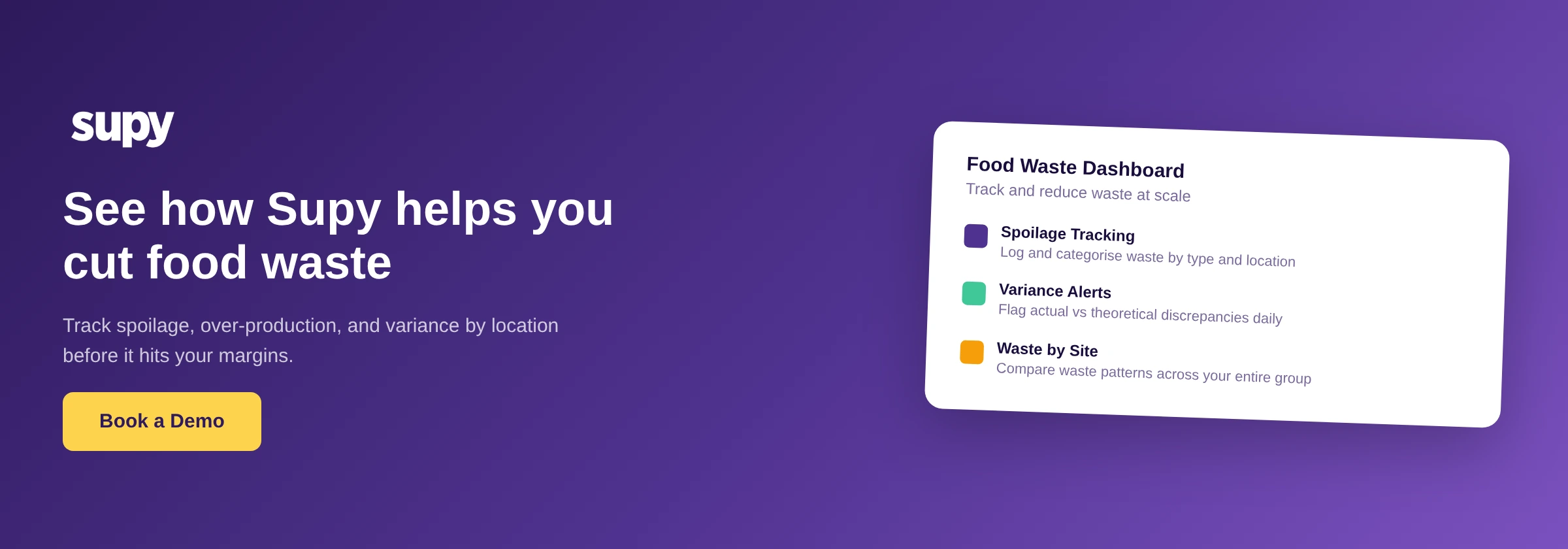 Book a demo with Supy