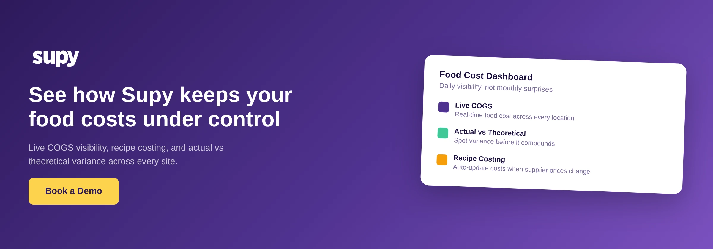 Book a demo with Supy