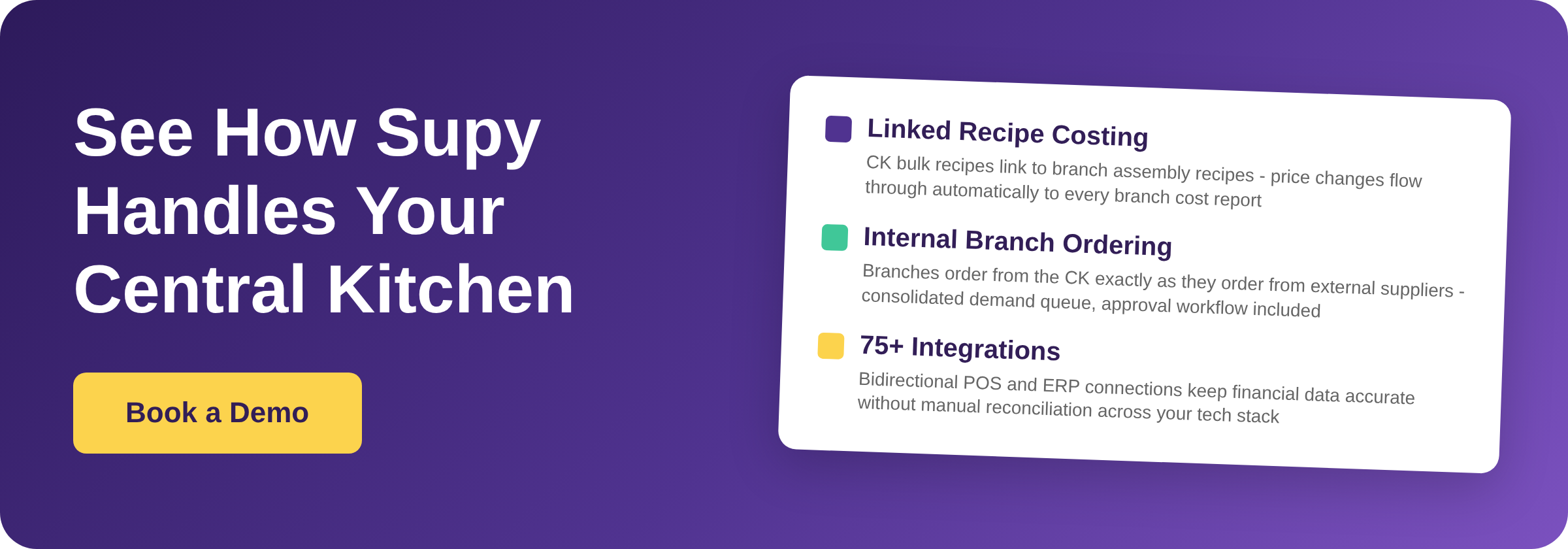 See how Supy handles your central kitchen - book a demo