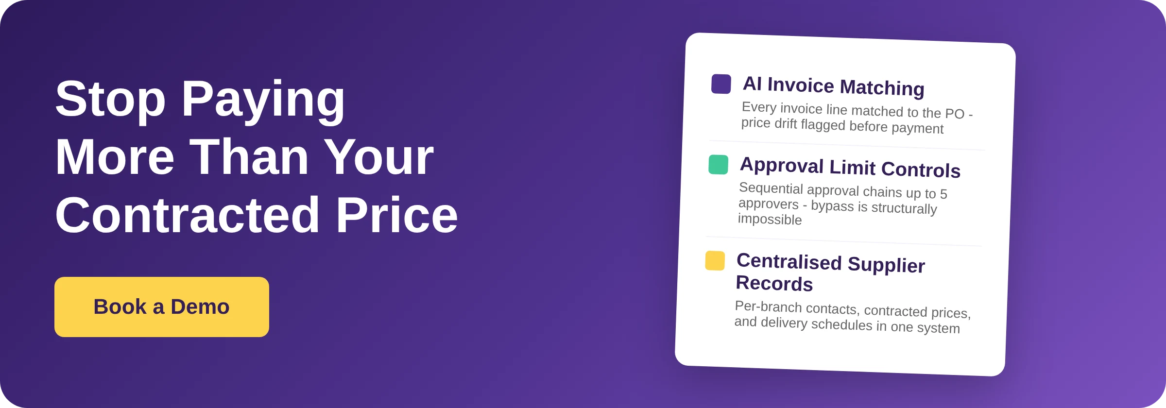 Book a demo with Supy - supplier management software with AI invoice matching, approval controls, and centralised supplier records