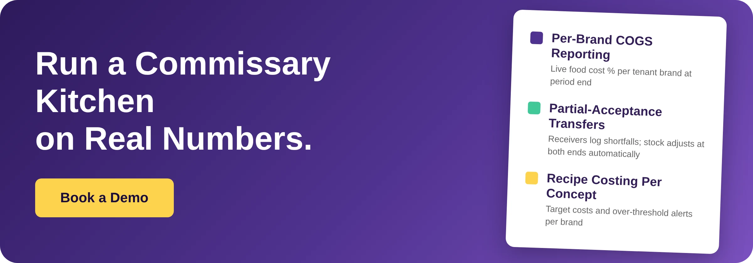Run a Commissary Kitchen on Real Numbers - Book a Demo with Supy