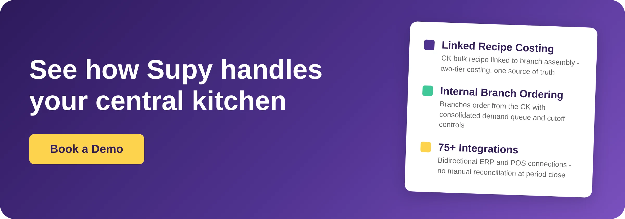See how Supy handles your central kitchen - book a demo