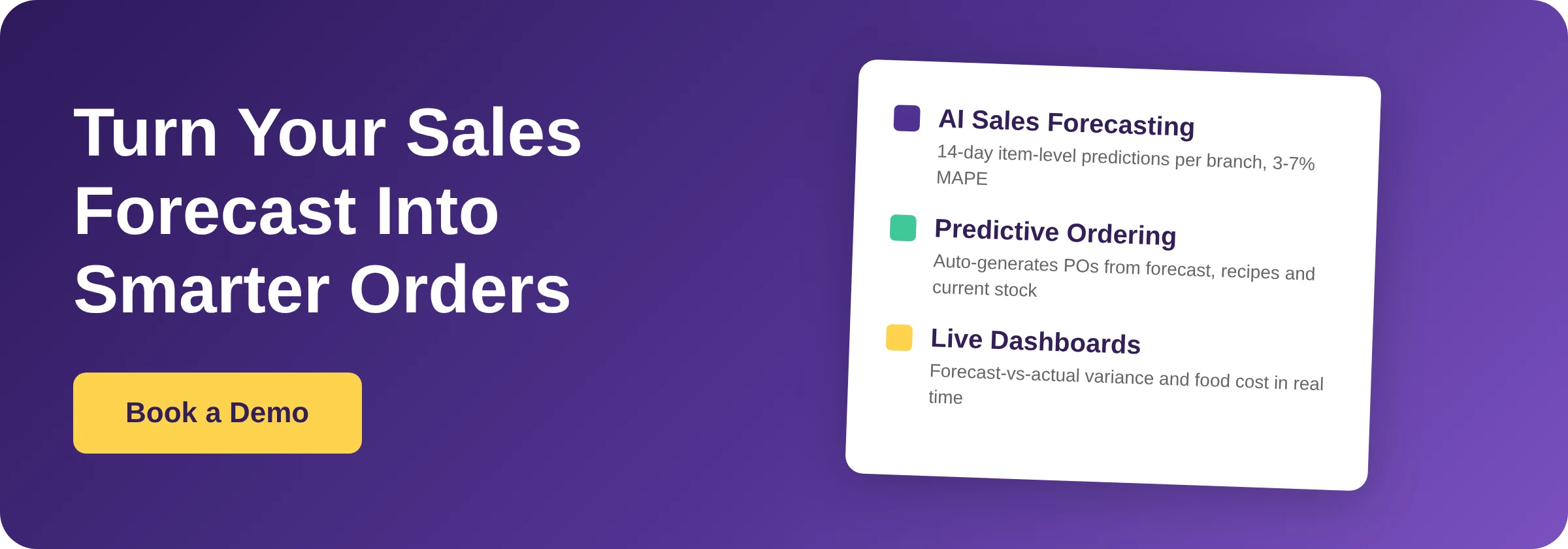 Book a Demo - Supy AI-powered restaurant sales forecasting and predictive ordering