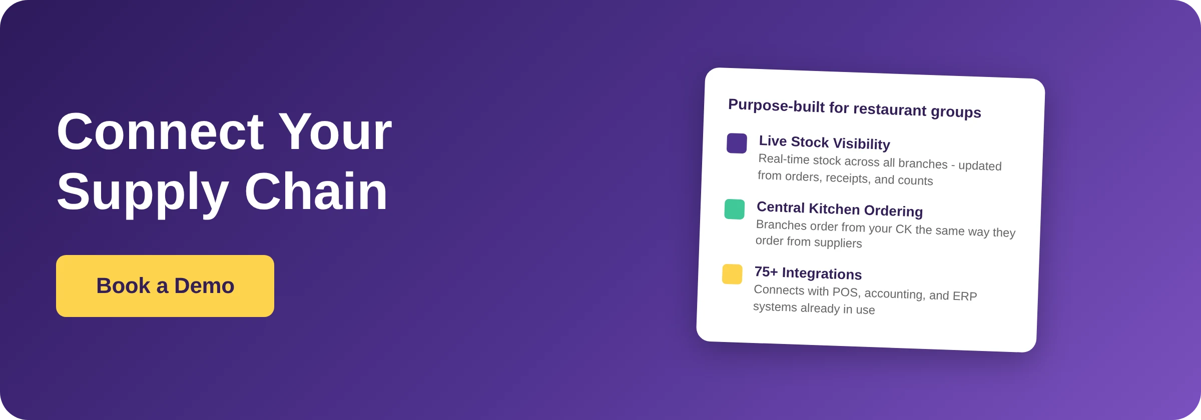 Book a demo with Supy - Connect Your Supply Chain with purpose-built restaurant supply inventory management software