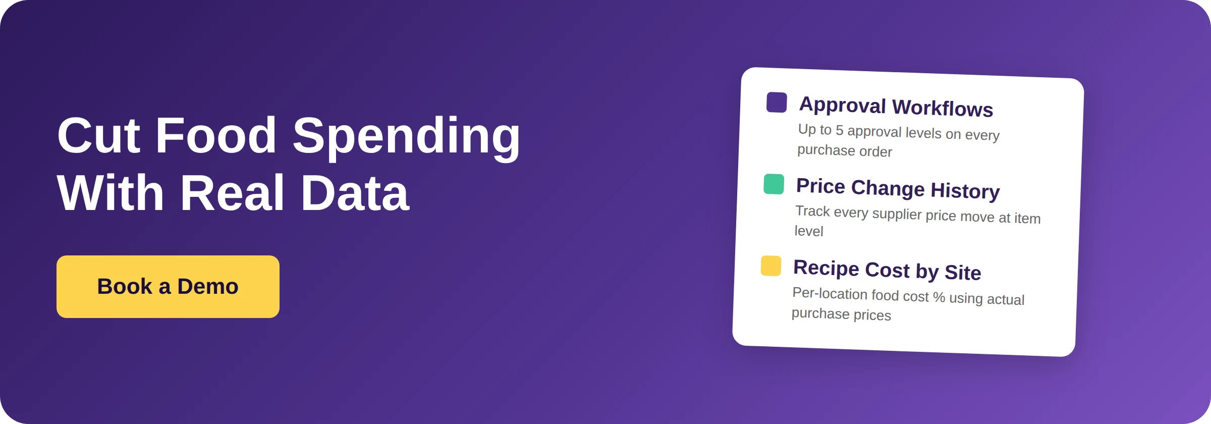 Cut Food Spending With Real Data - Book a Demo with Supy