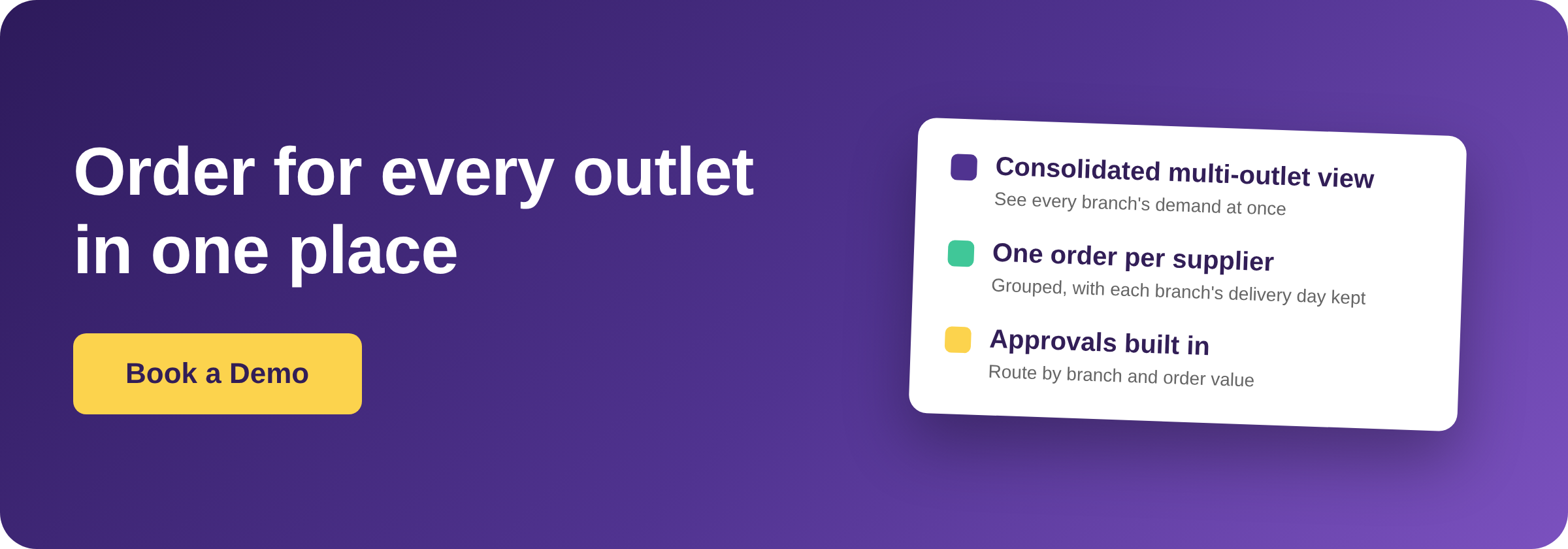 Book a Demo with Supy - restaurant group consolidated purchase orders
