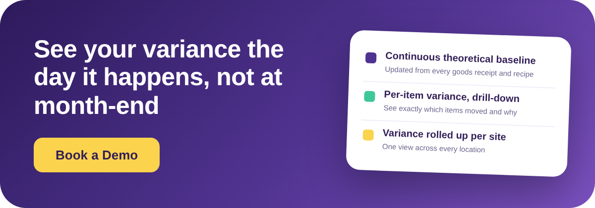 Book a Demo with Supy - automated inventory variance tracking for multi-site restaurants