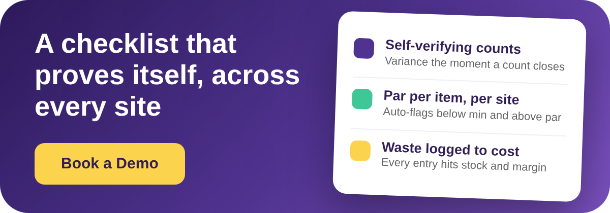 Book a Demo with Supy - turn your kitchen operations checklist into a self-verifying system