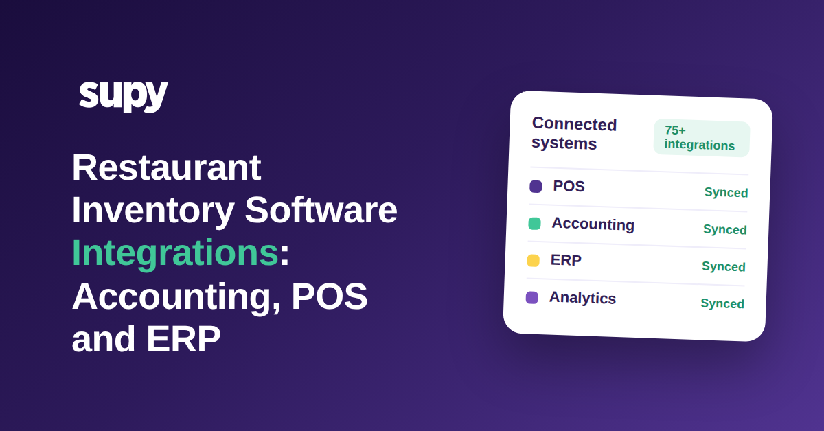 Restaurant inventory software integrations connecting accounting, POS and ERP