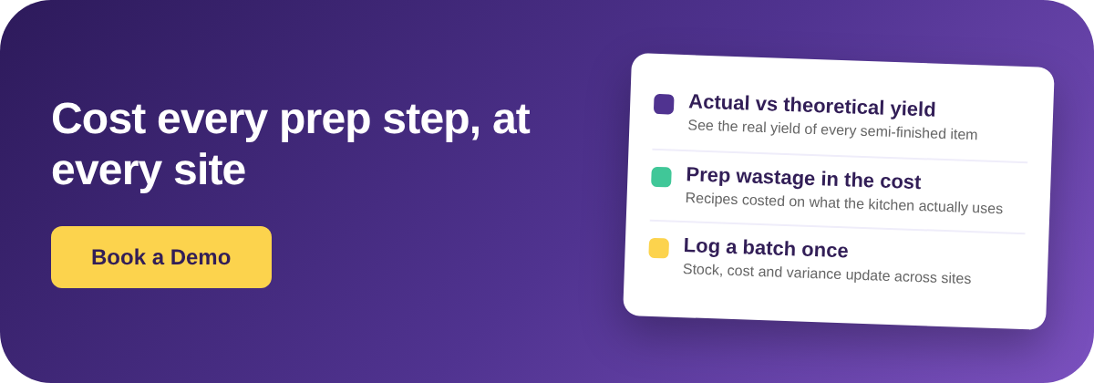 Book a Demo with Supy - cost every prep step across every site