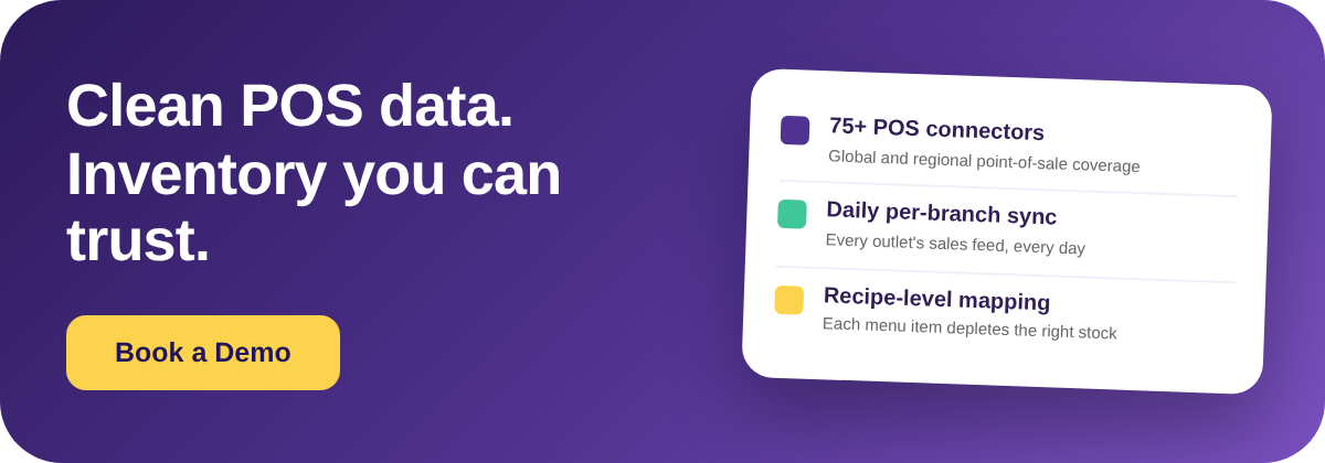 Book a Demo with Supy for clean POS data and accurate restaurant inventory