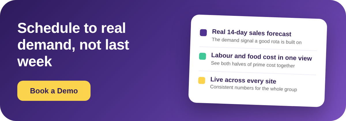 Book a Demo with Supy for restaurant staff scheduling and cost control