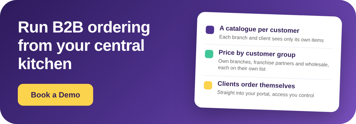 Book a Demo with Supy - central kitchen B2B ordering