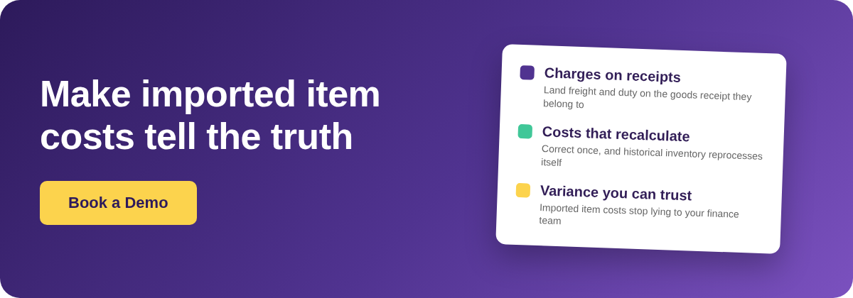 Book a Demo with Supy — restaurant landed cost