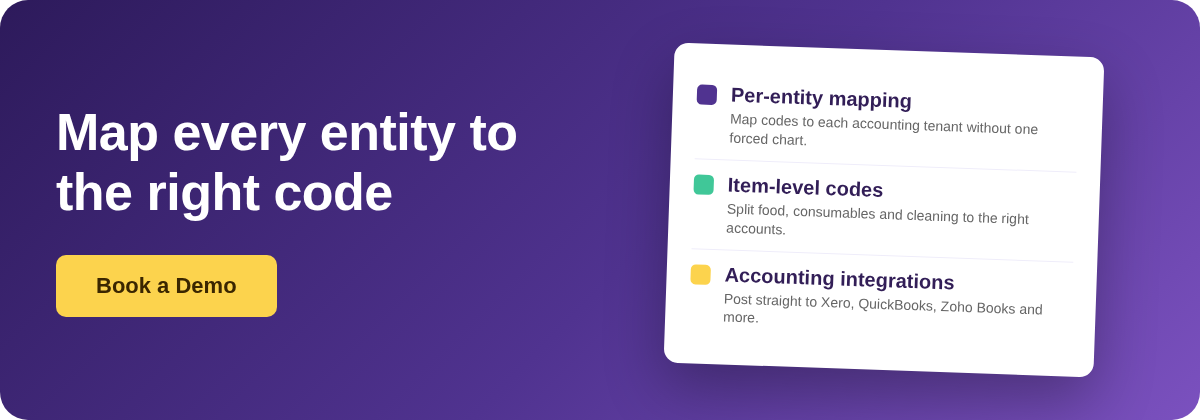 Book a Demo with Supy - map your restaurant chart of accounts per entity