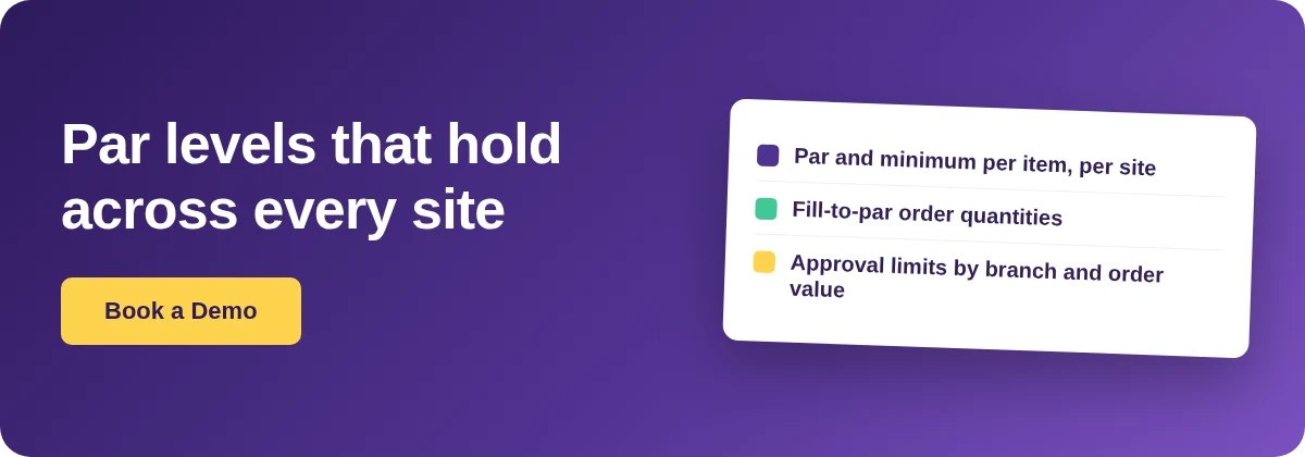 Book a Demo with Supy - par levels that hold across every site