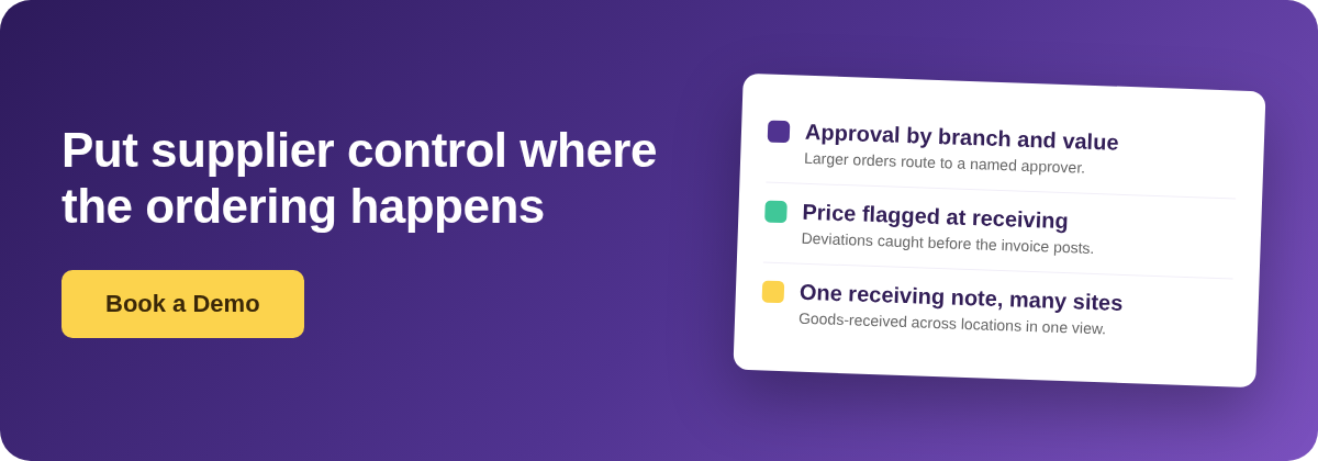 Book a Demo with Supy - supplier management software for hospitality groups