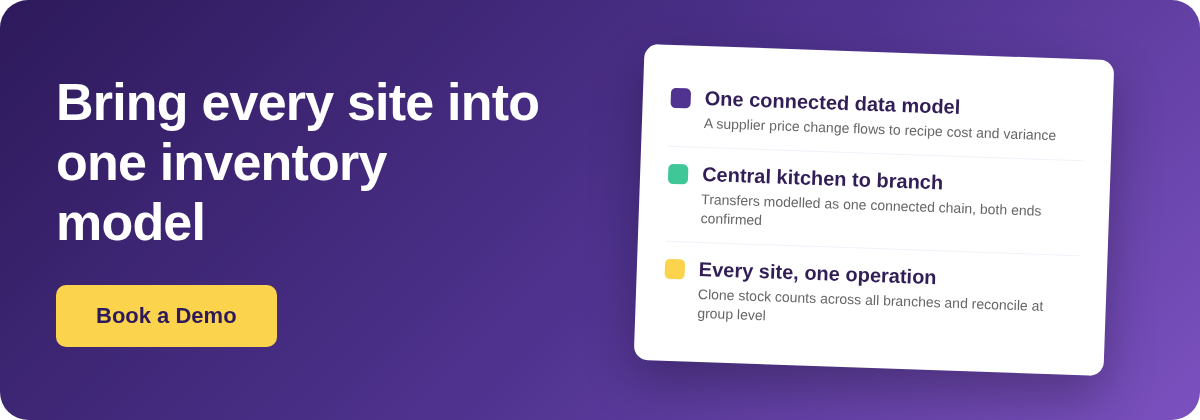 Book a Demo with Supy - restaurant inventory software for multi-site groups