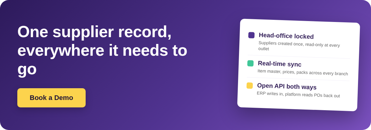 Book a Demo with Supy - Supplier Master Data: Who Owns the Record in a Restaurant Group