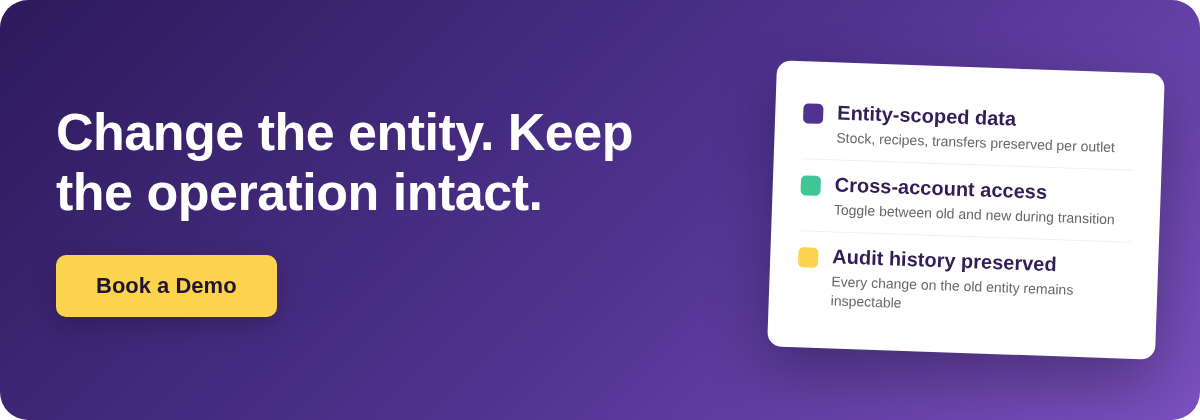 Book a Demo with Supy - Restaurant Legal Entity Change: The Checks to Run First
