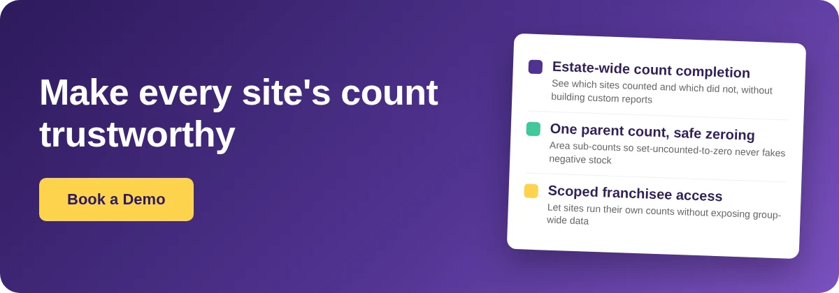 Book a Demo with Supy - make every franchise site's stock count trustworthy