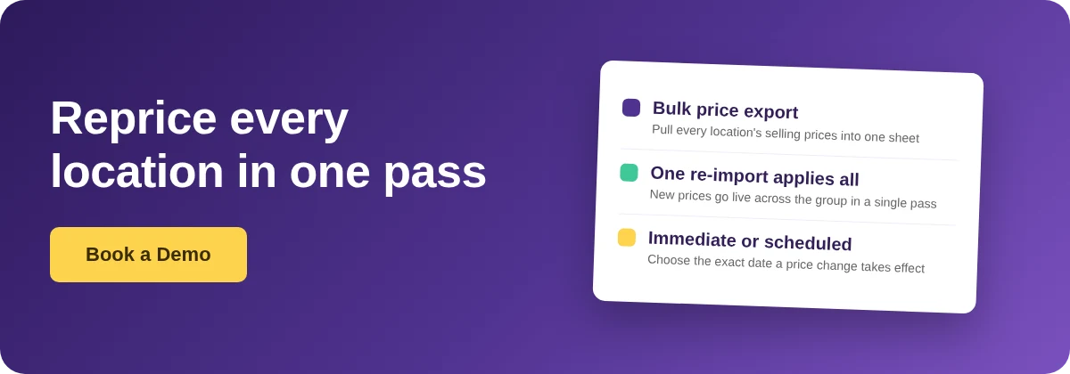 Book a Demo with Supy - bulk menu price updates across every location