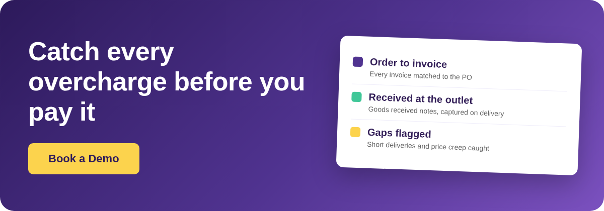 Book a Demo with Supy - catch every restaurant supplier overcharge before you pay it