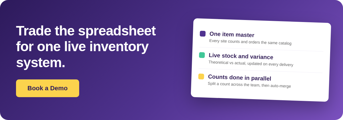Book a Demo with Supy: trade spreadsheet inventory for one live system across every site