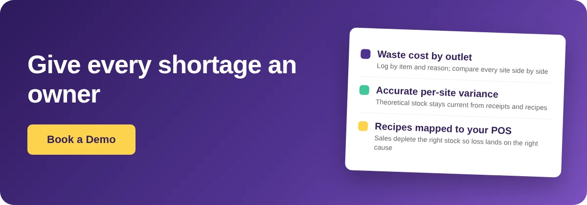 Book a Demo with Supy to give every shortage an owner