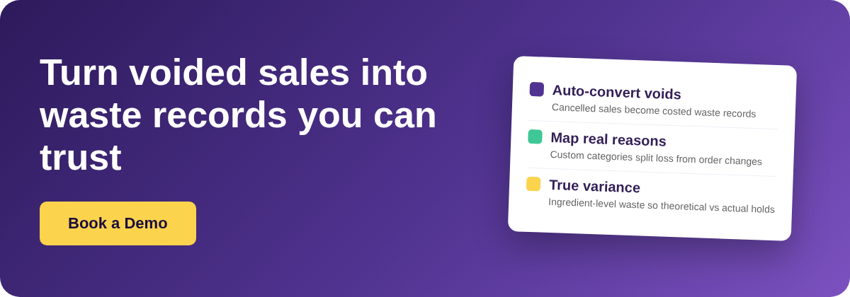 Book a Demo with Supy - accurate void to waste mapping