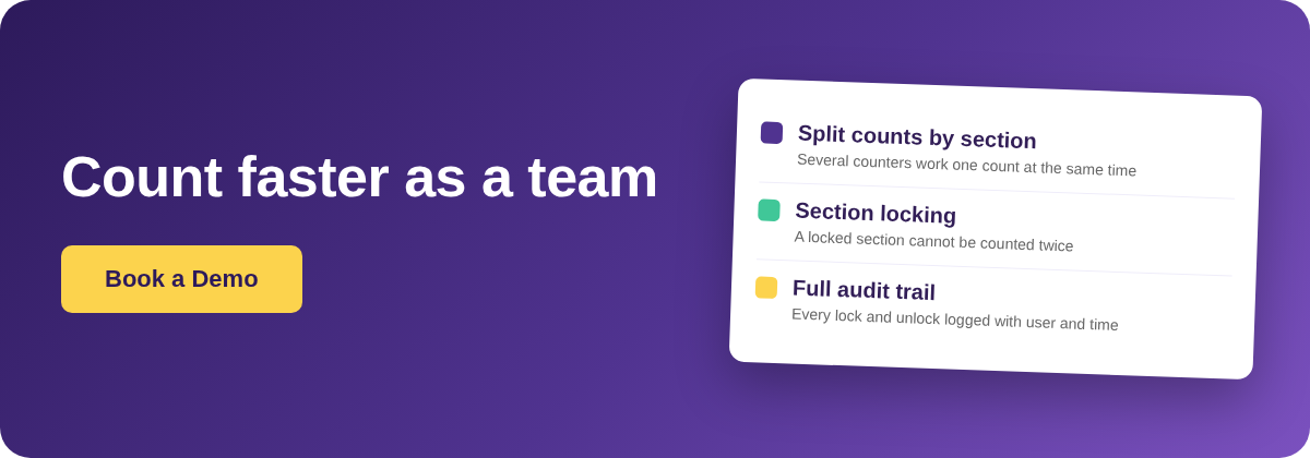 Book a Demo with Supy - parallel stock counting across a team
