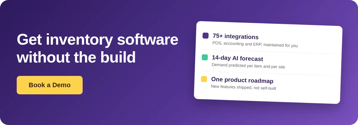Book a Demo with Supy - build vs buy restaurant inventory software