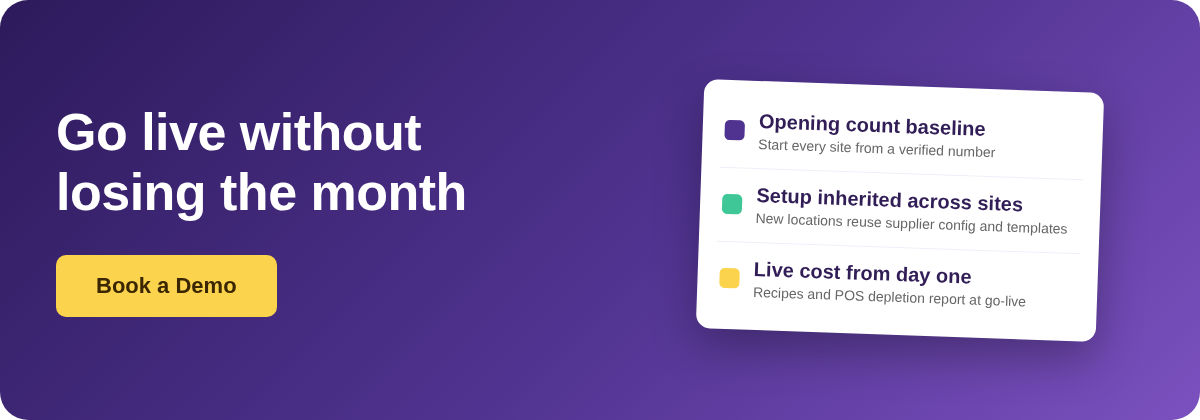 Book a Demo with Supy - restaurant inventory go-live