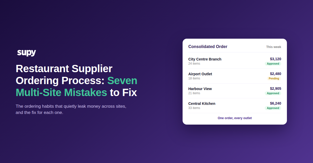 Seven multi-site restaurant supplier ordering mistakes and their fixes