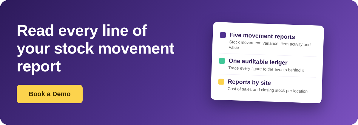 Book a Demo with Supy - reading your restaurant stock movement report
