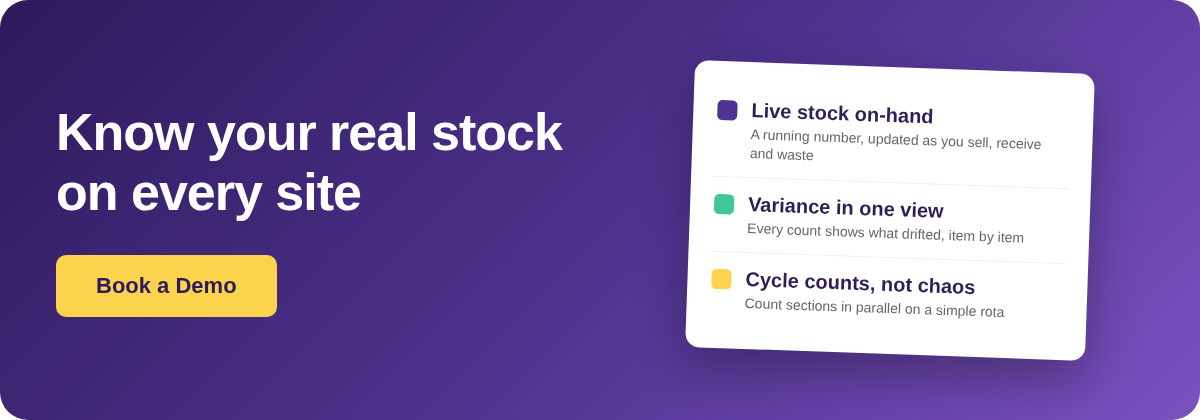 Book a Demo with Supy - perpetual and periodic inventory across every restaurant site