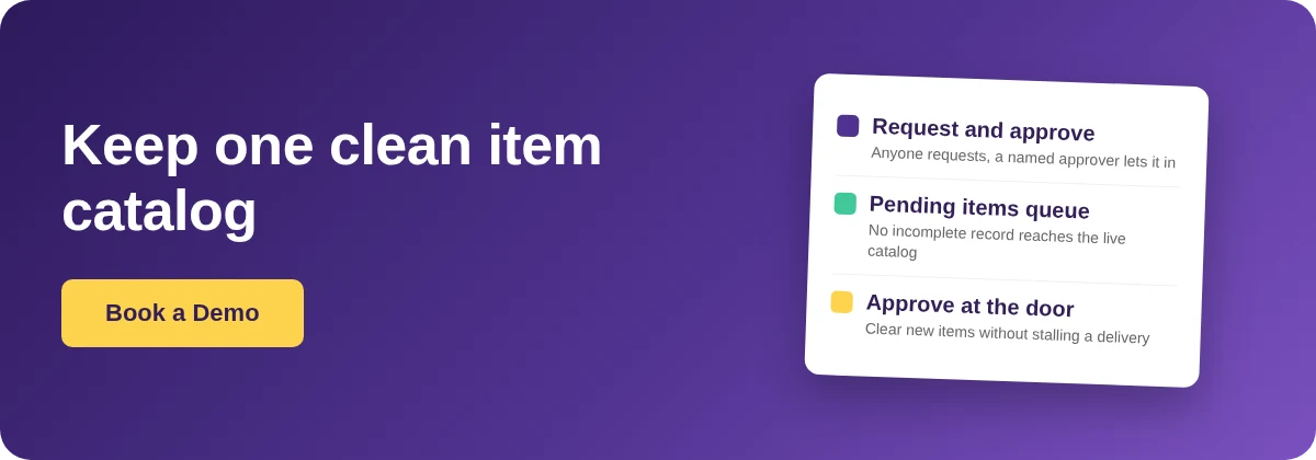 Book a demo with Supy to keep one clean restaurant item catalog