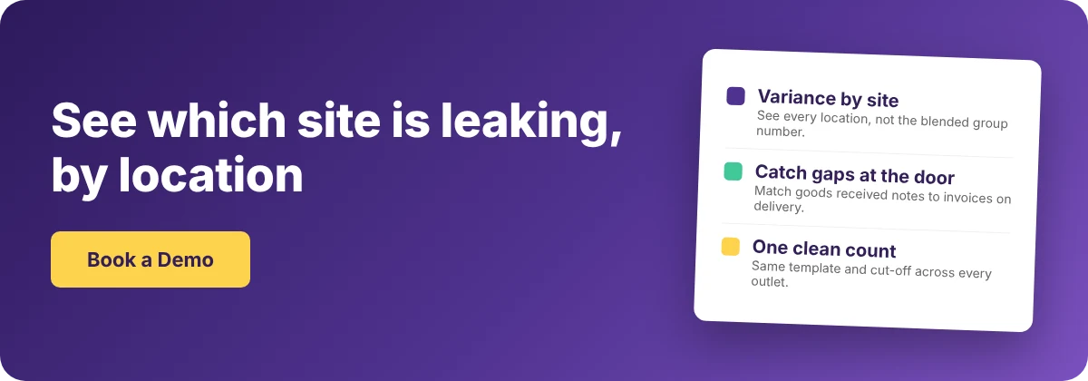 Book a Demo with Supy for cost variance reporting by location