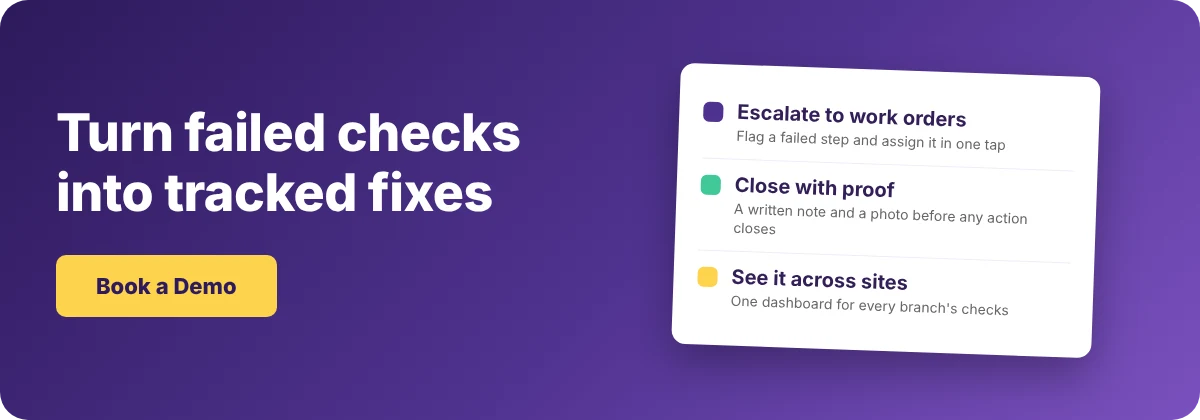 Book a Demo with Supy - restaurant checklist corrective actions
