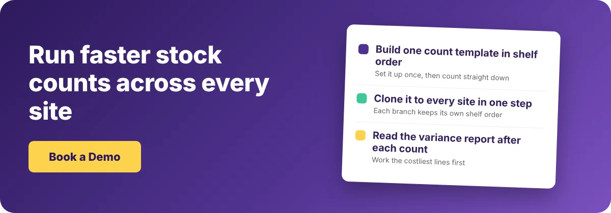 Book a Demo with Supy - shelf-to-sheet inventory