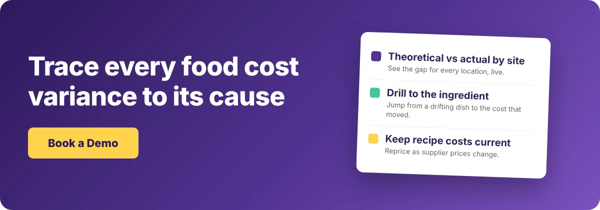 Book a Demo with Supy - trace every food cost variance to its cause
