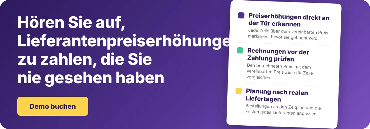 Demo mit Supy buchen – Lieferkettenmanagement im Restaurant