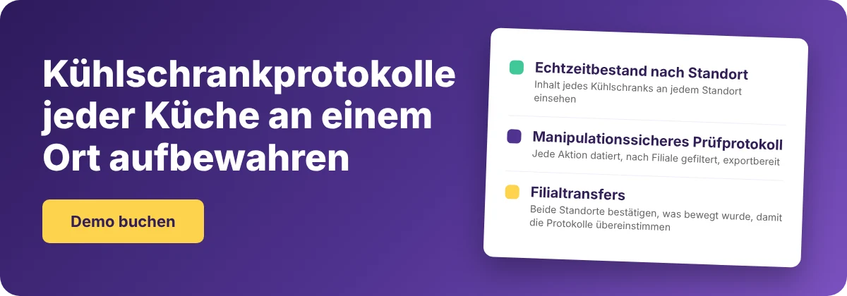 Demo buchen mit Supy - Lebensmittelsicherheit Kühlschrankaufbewahrung