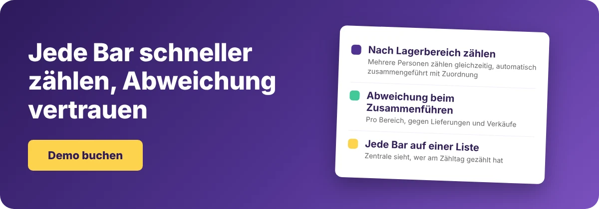 Demo bei Supy buchen – Bar-Inventur